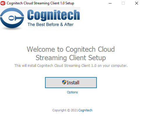 install cognitech cloud streaming client 1.0