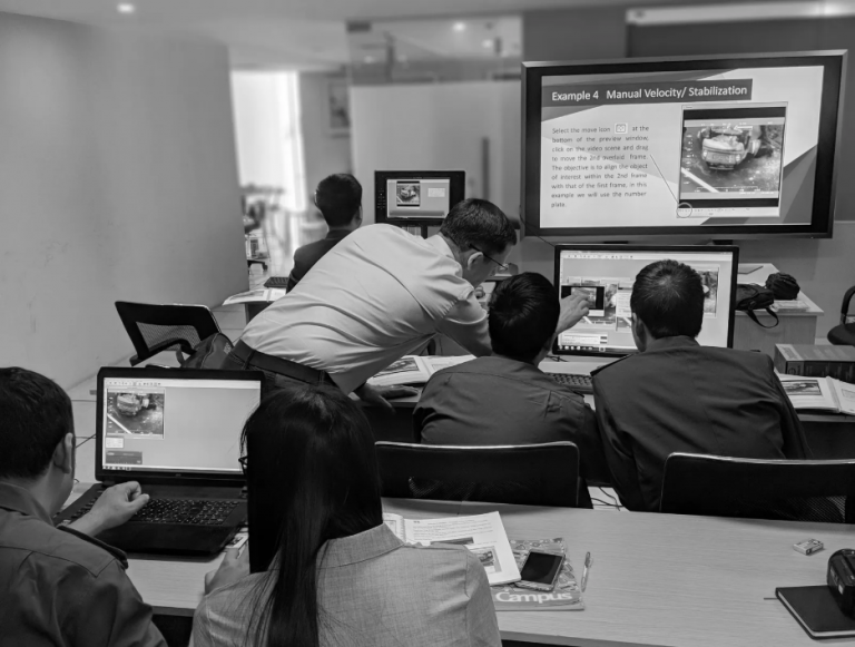Forensic video analysis training session