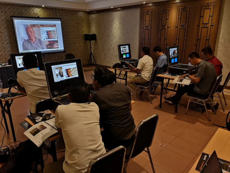 People attending digital fornesic training session in a classroom